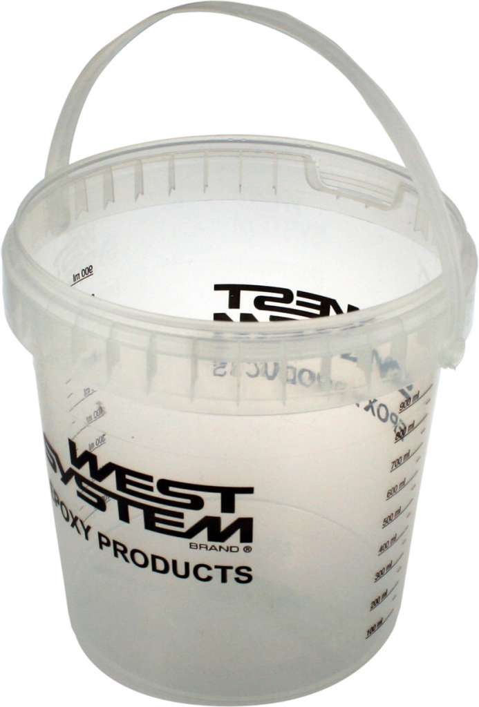 Blandebeger i klar plast med mål 1 l - Bilde 1