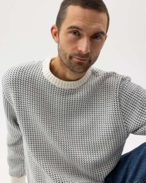 Matteo Crew Off White/ Navy - Bilde 2