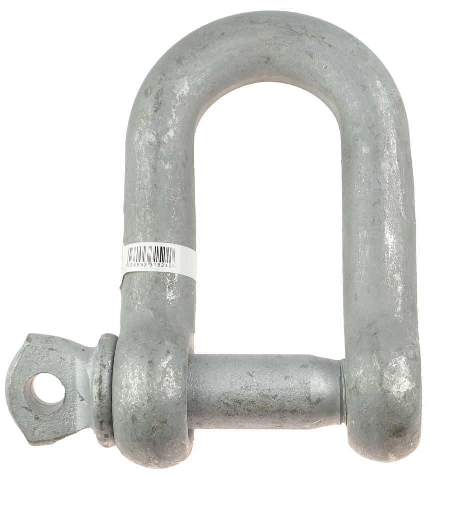 D-sjakkel rett galvanisert - Bilde 1