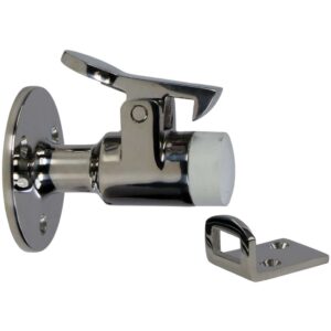 Dørholder hvit i rustfritt stål