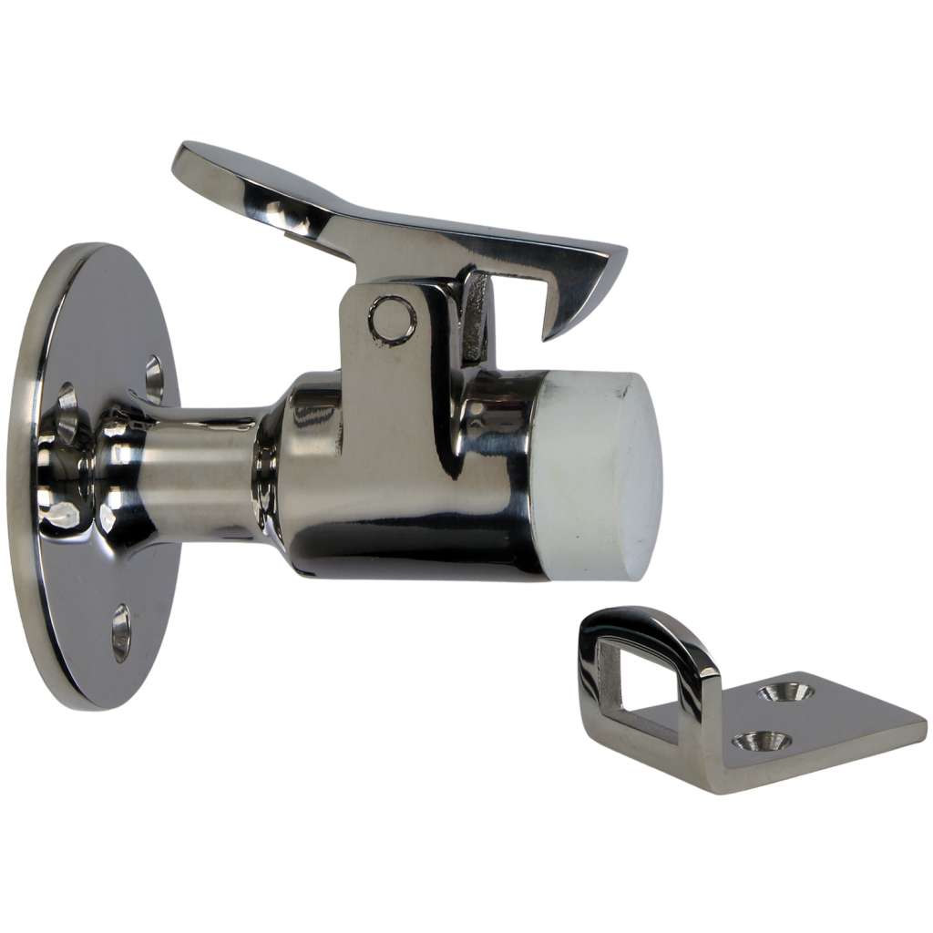 Dørholder hvit i rustfritt stål - Bilde 1