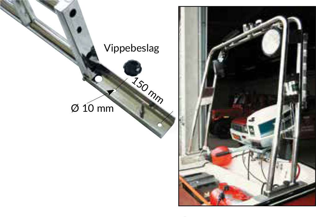 Targabøyle 316 m/vippebeslag - Bilde 2