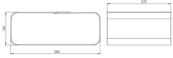 Isotherm Oval fordamper med koblinger