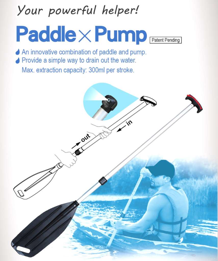 Padleåre med pumpe og båtshake - Bilde 2