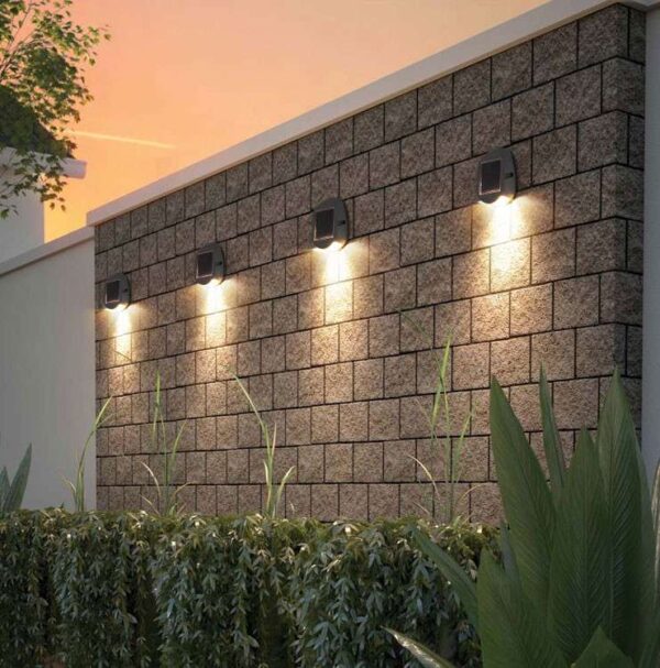 1852 Bryggelys/vegglys alu LED m/solcelle