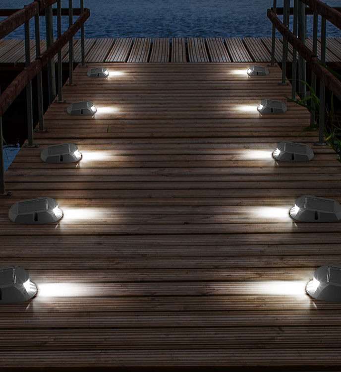 1852 Bryggelys/vegglys alu LED m/solcelle - Bilde 7