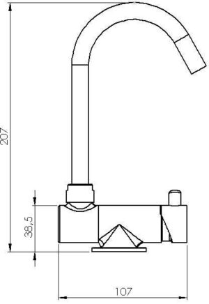 Blandebatteri i forkrommet messing - Bilde 2