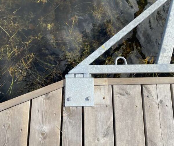 Vinkel hengsle med maskinbolt, par