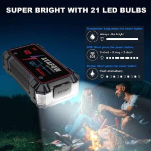 Avapow Jumpstarter A9 12V 1500 A 8000 mAh - Bilde 3