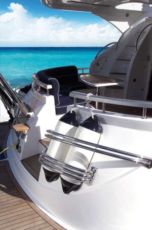 Polyform Fender F-serie hvit m/blå ender - Bilde 4