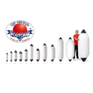 Polyform Fender F-serie hvit m/blå ender - Bilde 6